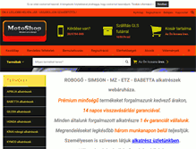 Tablet Screenshot of motoshop.startuzlet.hu